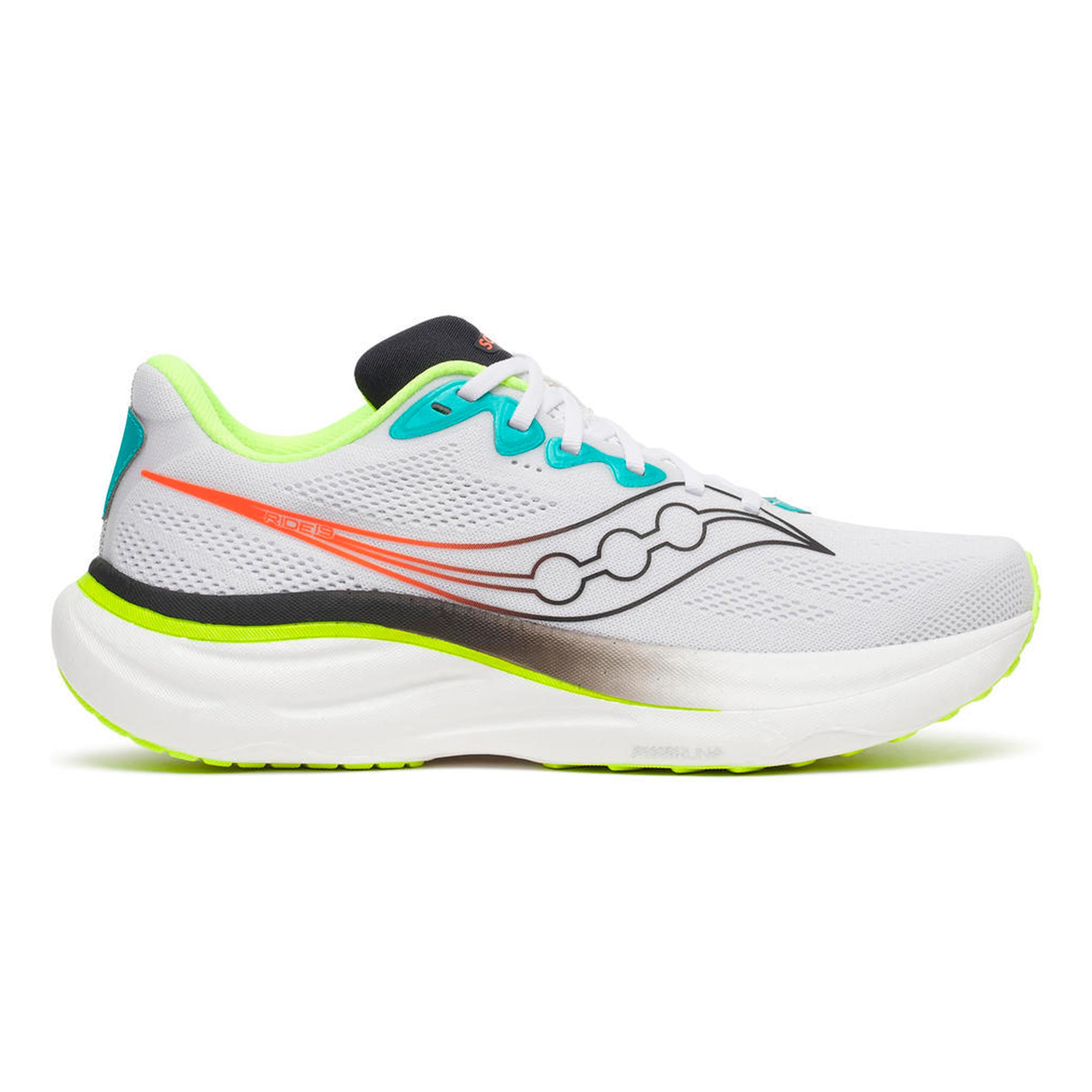 Saucony Ride 19 Neutrale schoen Heren - wit, veelkleurig