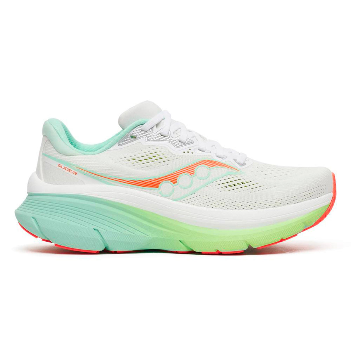 Saucony Guide 19 Stabiliteitsschoen Dames - wit, veelkleurig