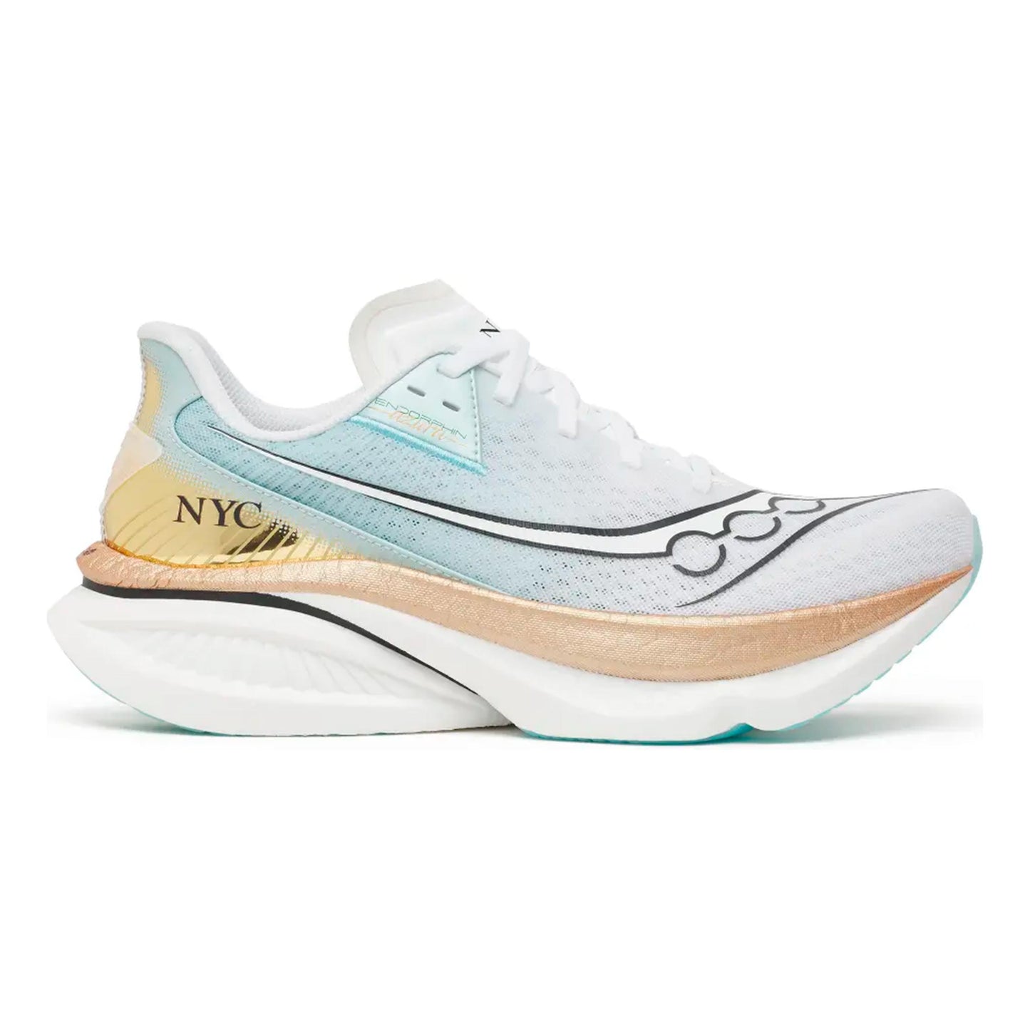 Saucony Endorphin Azura Neutrale schoen Heren - wit, goud