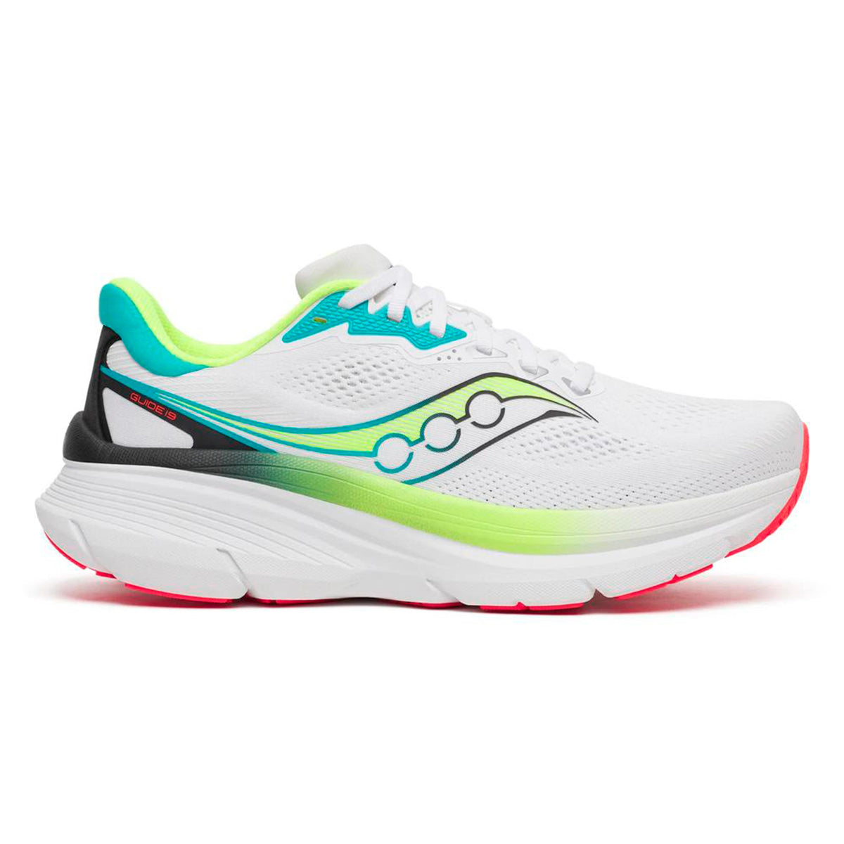 Saucony Guide 19 Stabiliteitsschoen Heren - wit, veelkleurig