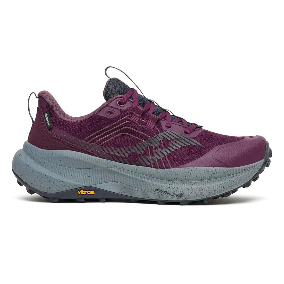 Saucony Xodus Ultra 4 GTX Trailschoen Dames - wijnrood, grijs