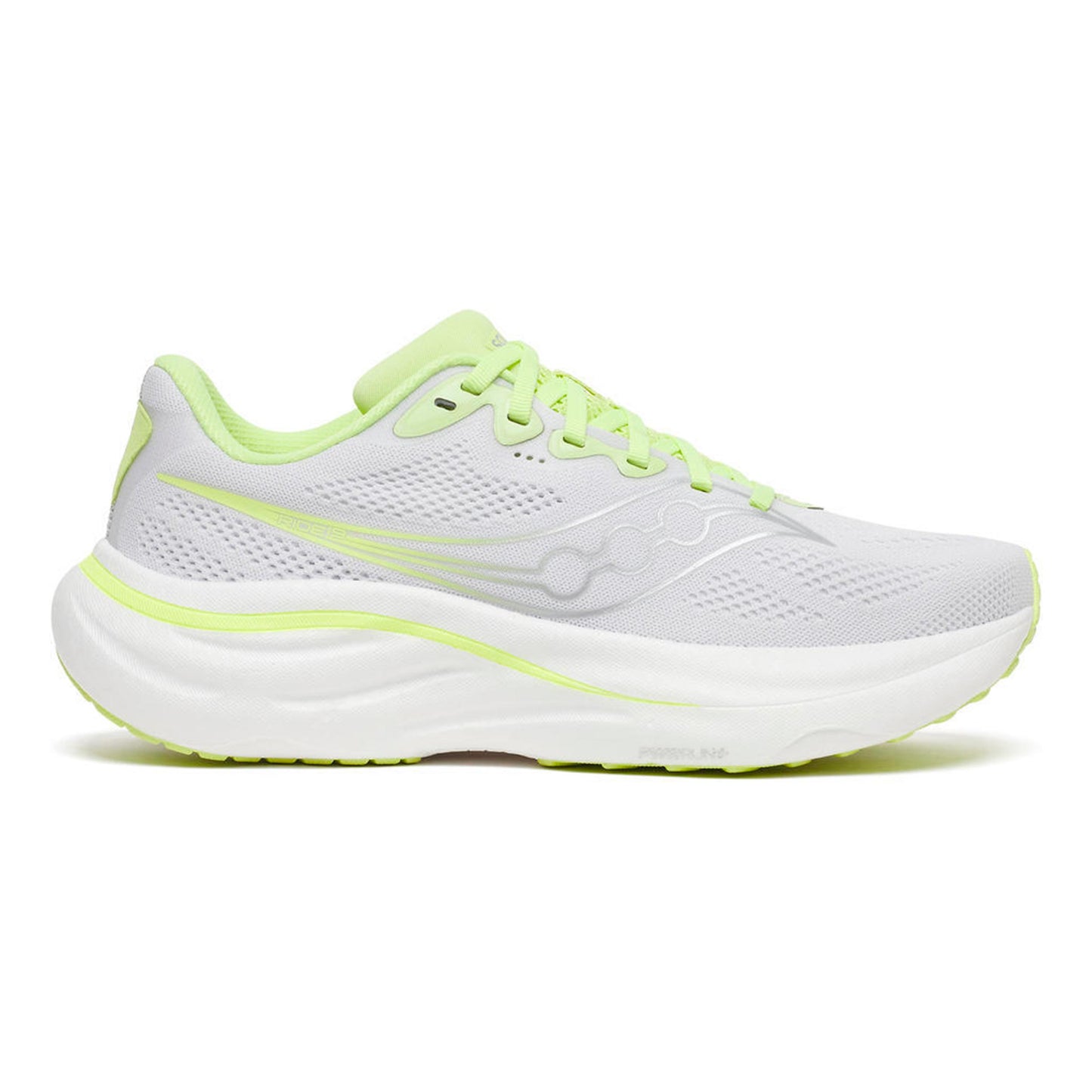 Saucony Ride 19 Neutrale schoen Dames - wit, geel