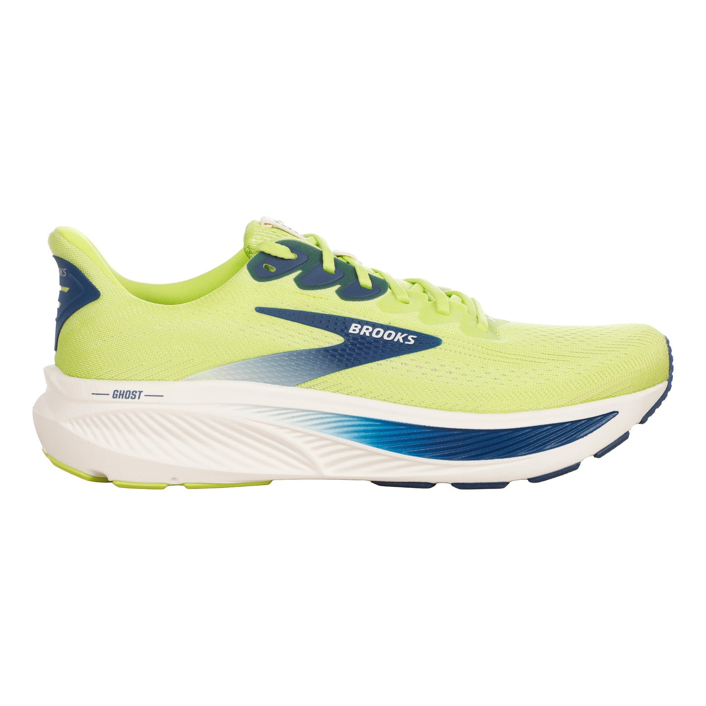 Brooks Ghost 17 Neutrale schoen Heren - limoen, blauw