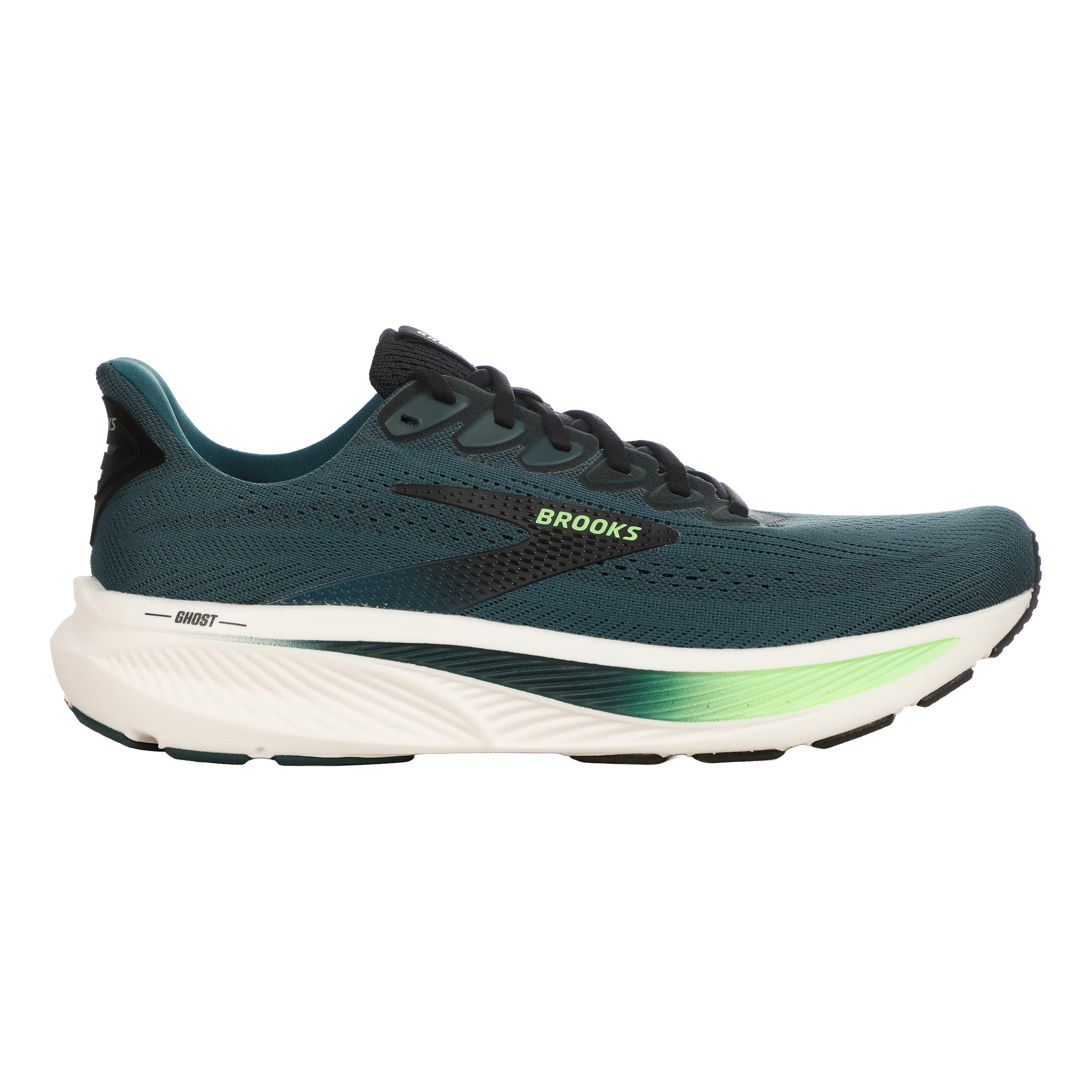 Brooks Ghost 17 Neutrale schoen Heren - donkergroen, zwart