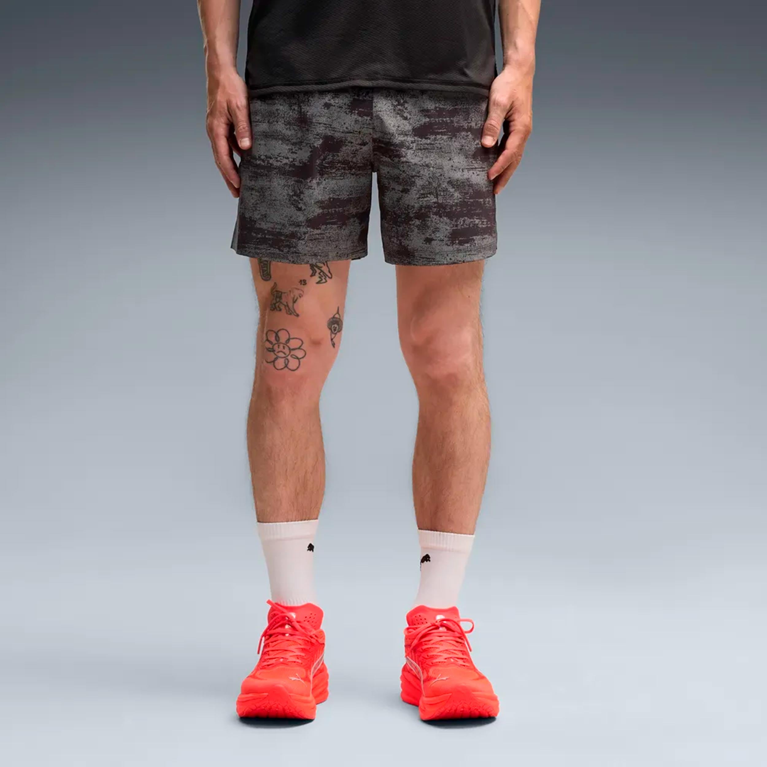 Puma Dreamrun Brightstride AOP 5in  Hardloopshorts Heren - zwart