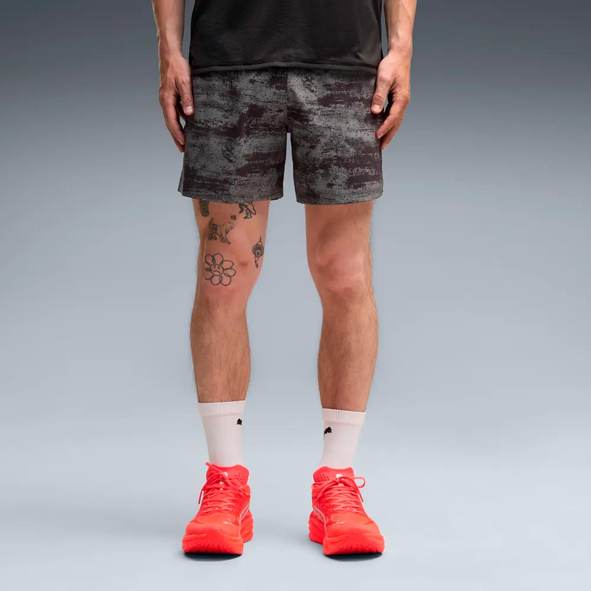 Puma Dreamrun Brightstride AOP 5in  Hardloopshorts Heren - zwart