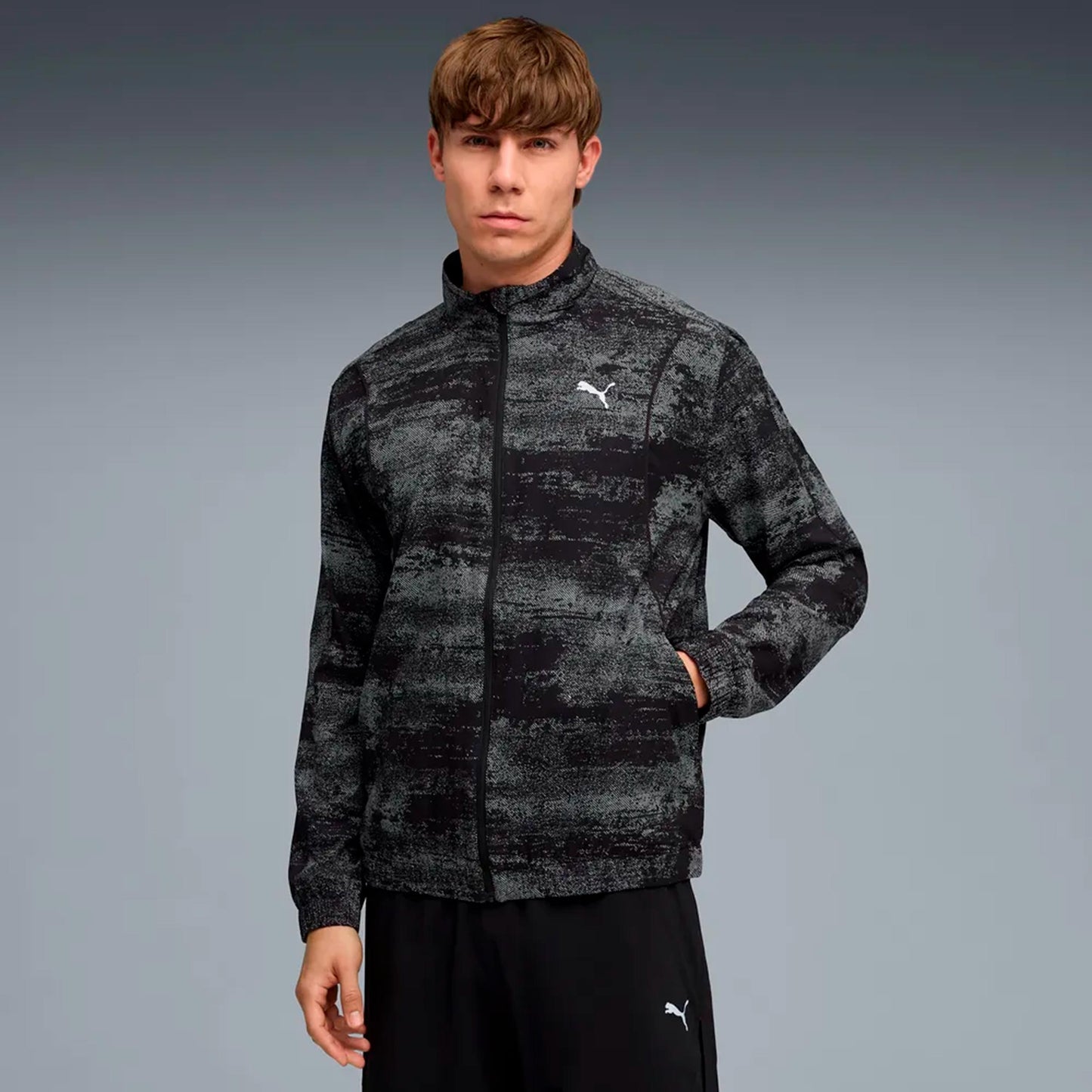 Puma Velocity AOP Woven  Hardloopjas Heren - zwart