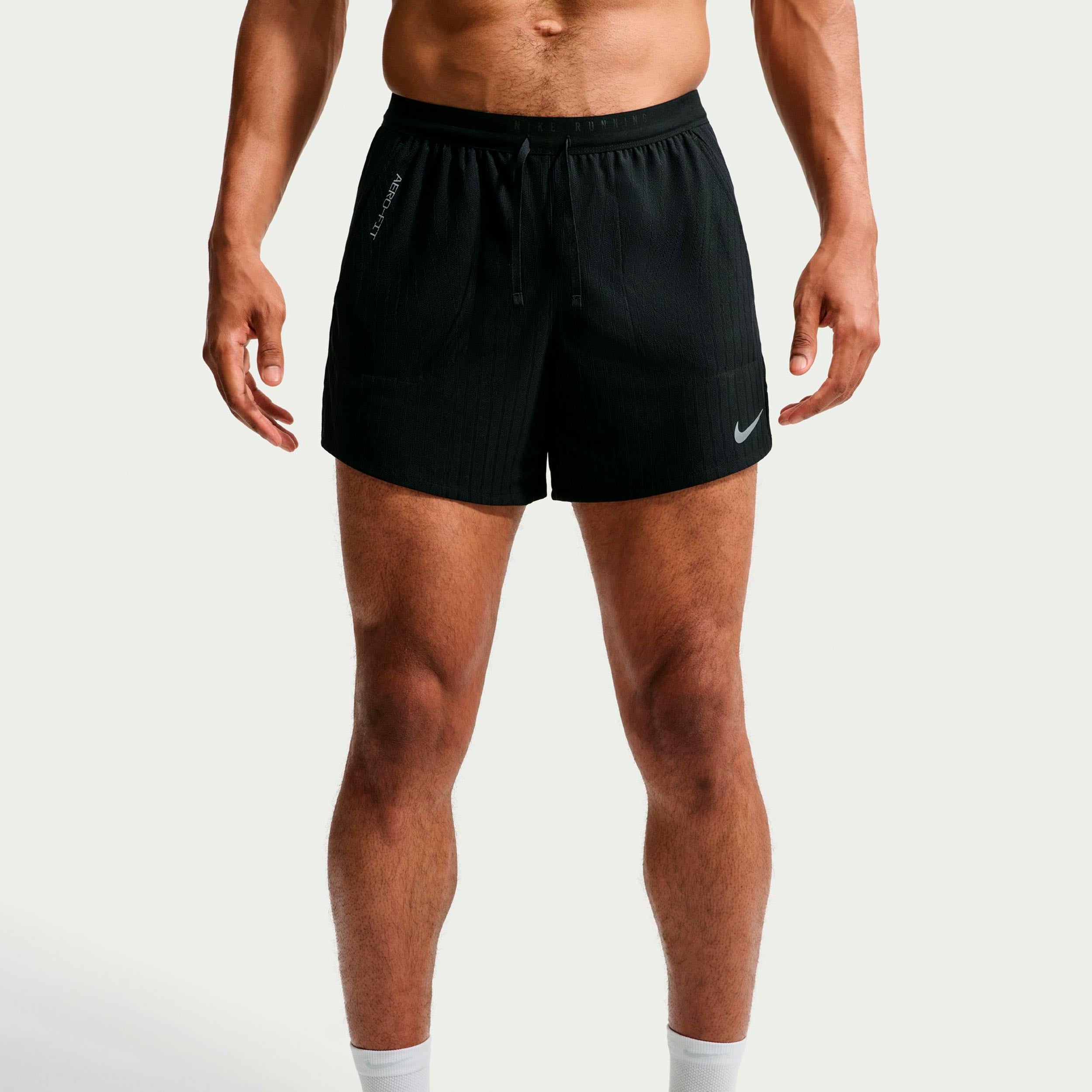 Nike Stride  Hardloopshorts Heren - zwart, zilver