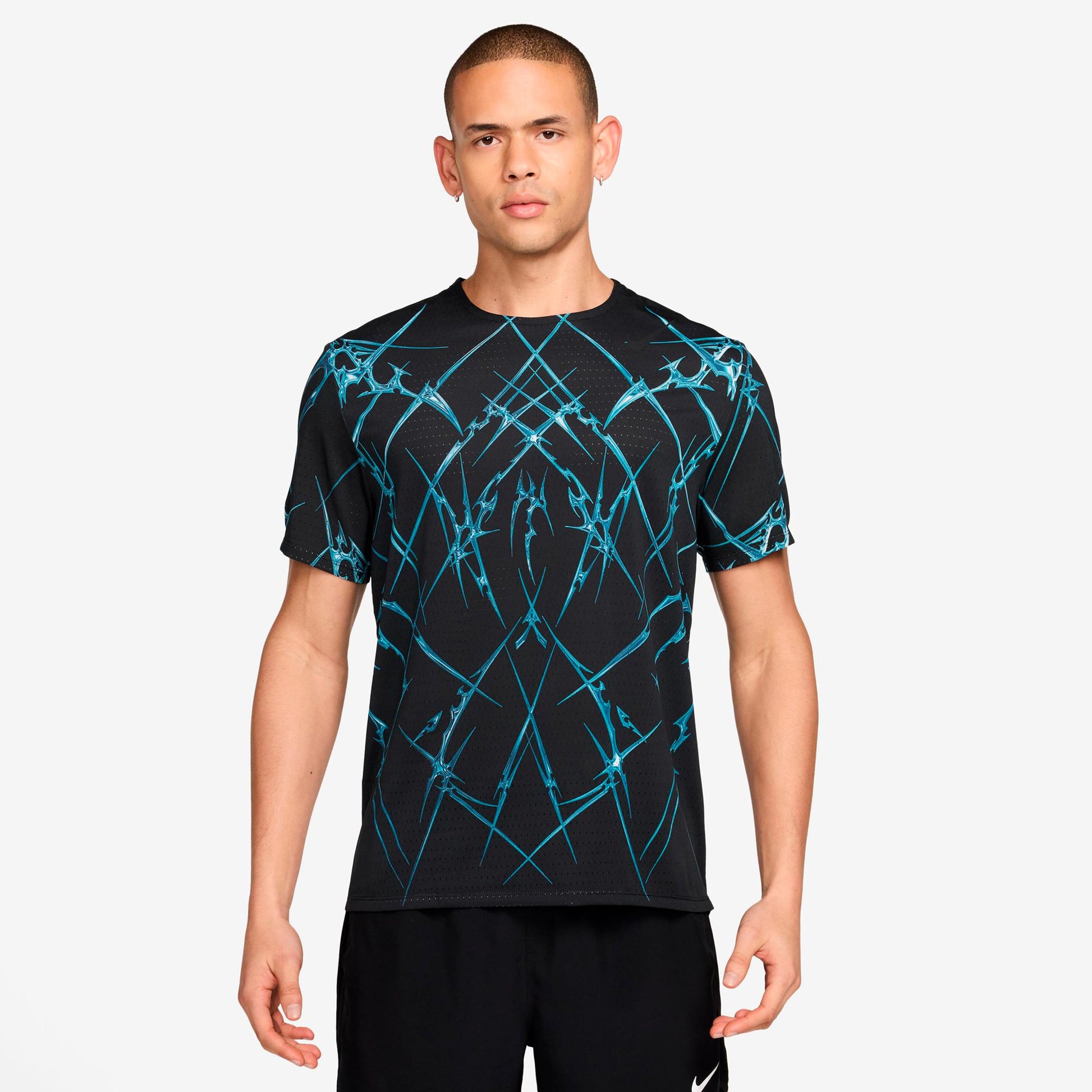 Nike AeroSwift  Hardloopshirt Heren - zwart, wit