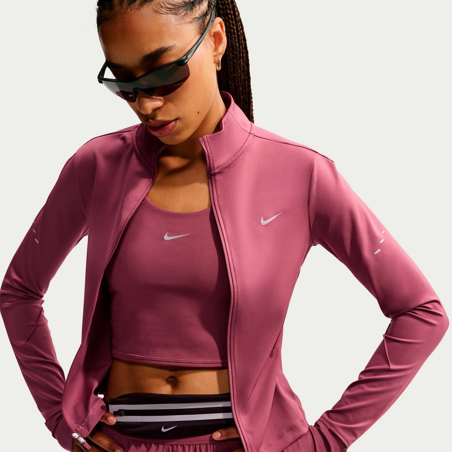Nike Swift  Hardloopjas Dames - mauve, zilver