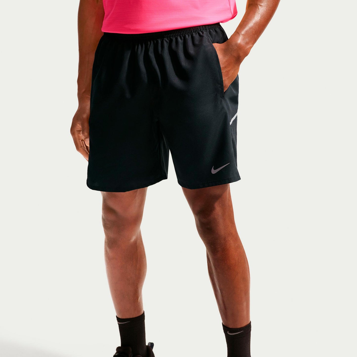 Nike Miler 5in  Hardloopshorts Heren - zwart, zilver