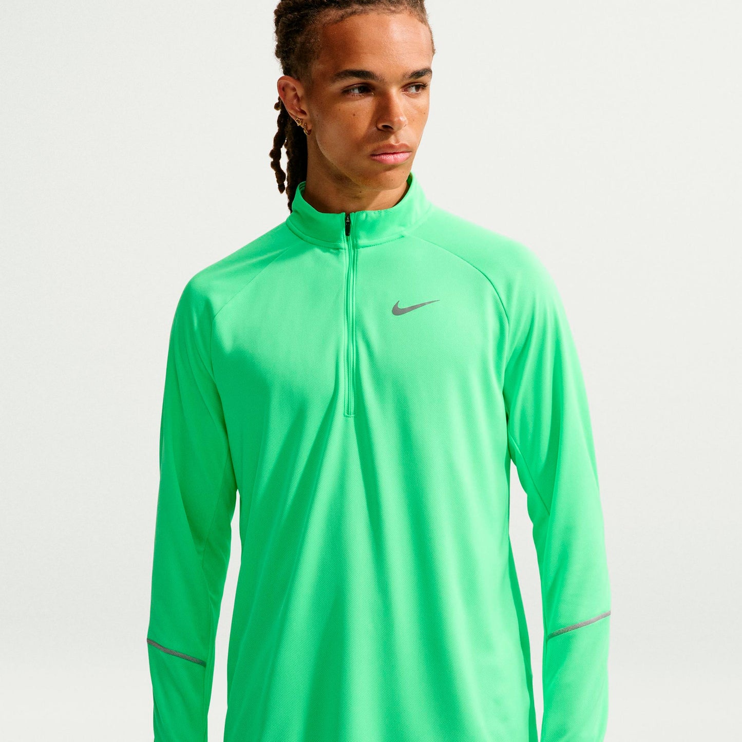 Nike Miler  Hardloopshirt Heren - groen, zilver