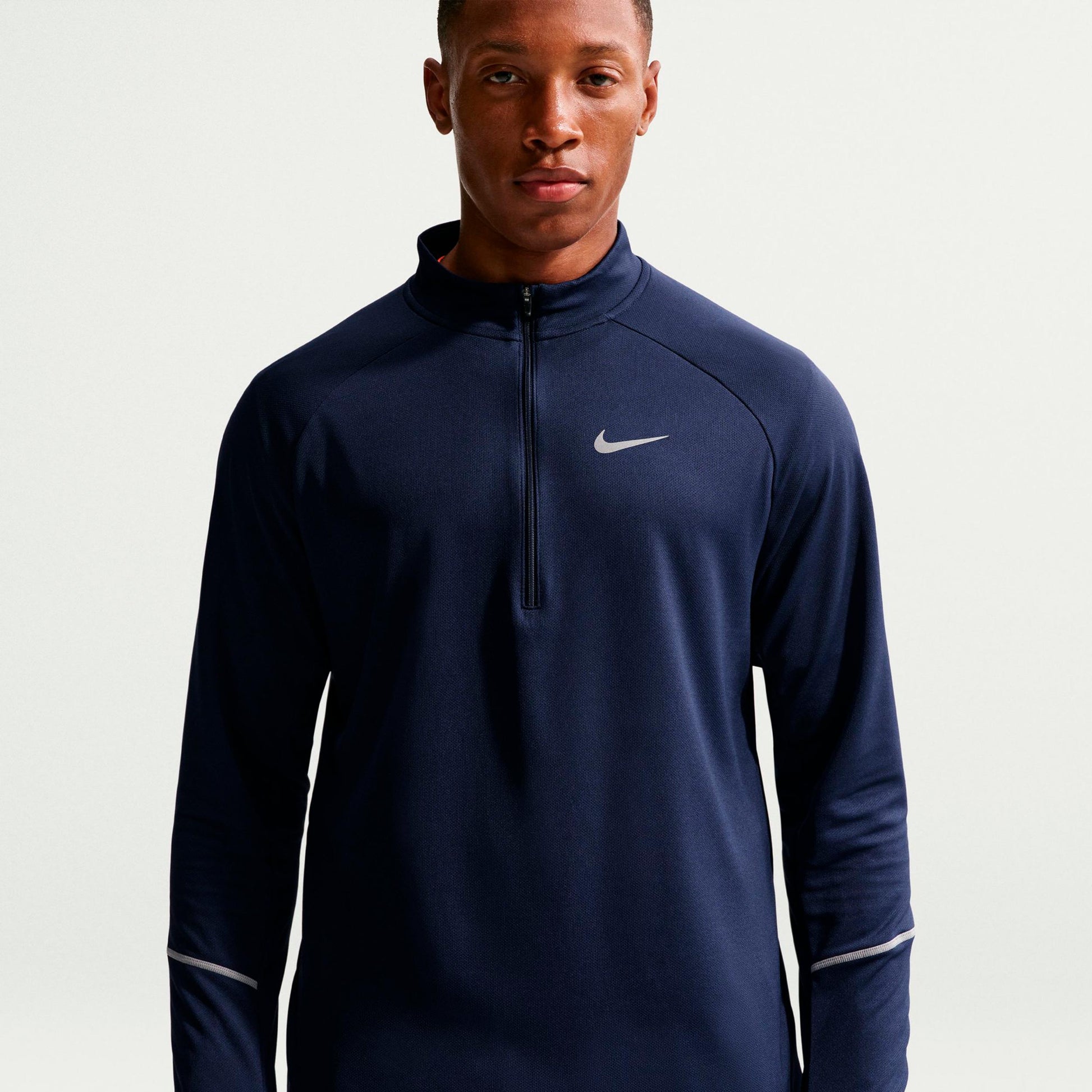 Nike Miler  Hardloopshirt Heren - donkerblauw, zilver