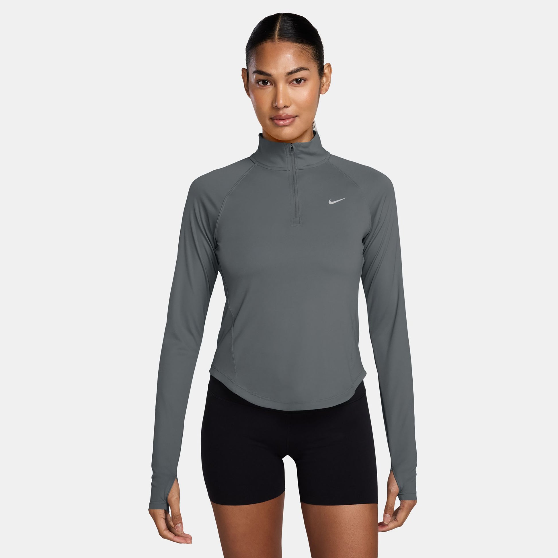 Nike Tempo  Hardloopshirt Dames - grijs, zilver