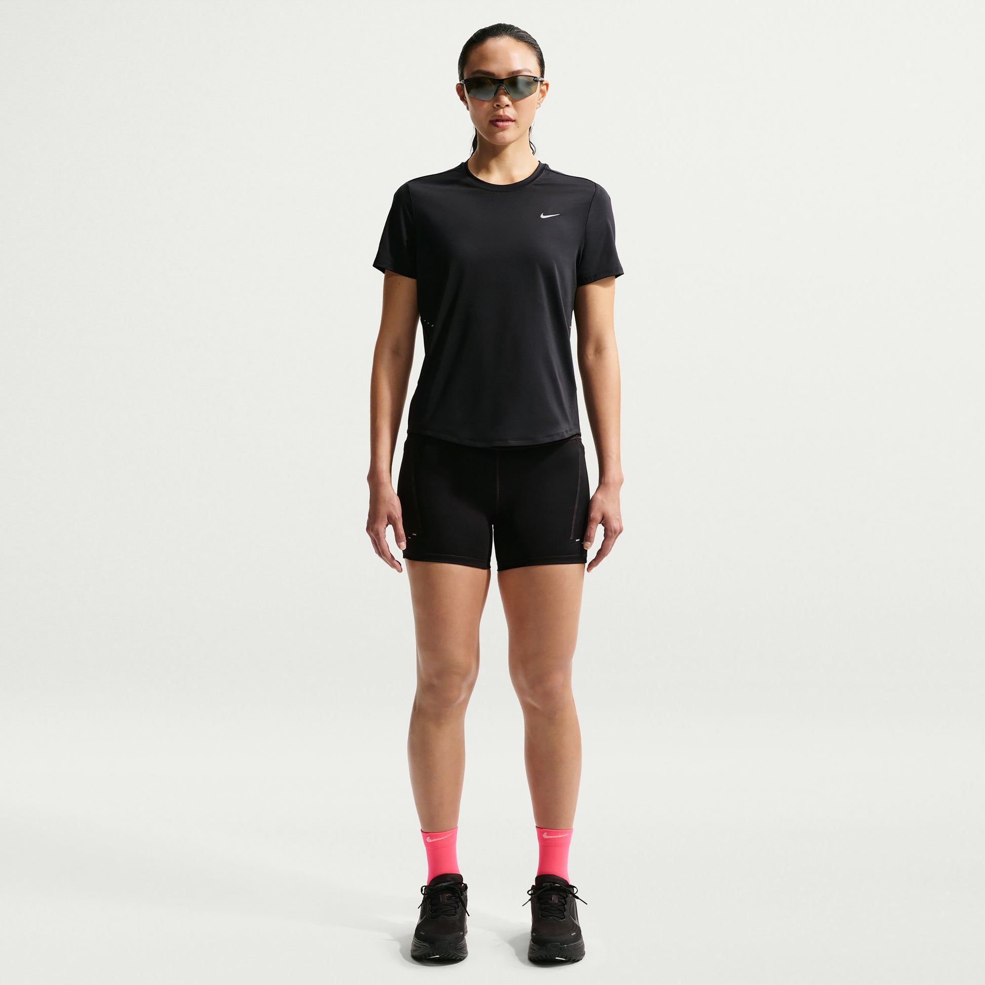 Nike Swift  Hardloopshirt Dames - zwart, zilver