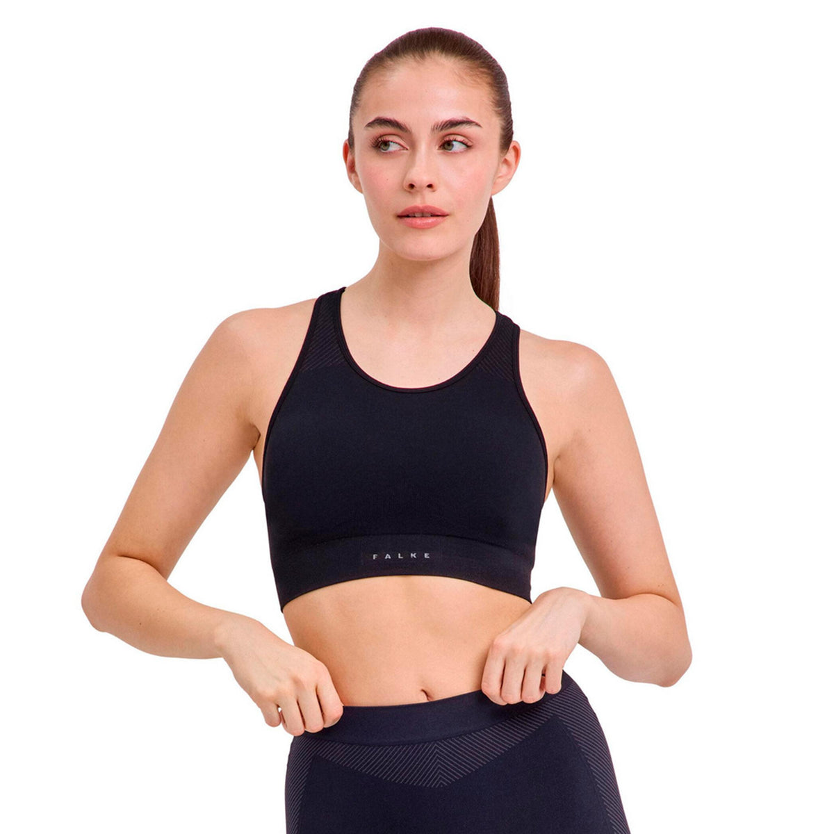 Falke Second Skin  Sport-bh Dames - zwart