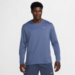 Nike Kleding Nike Dri-Fit UV Miler Hardloopshirt Heren - blauw, zilver