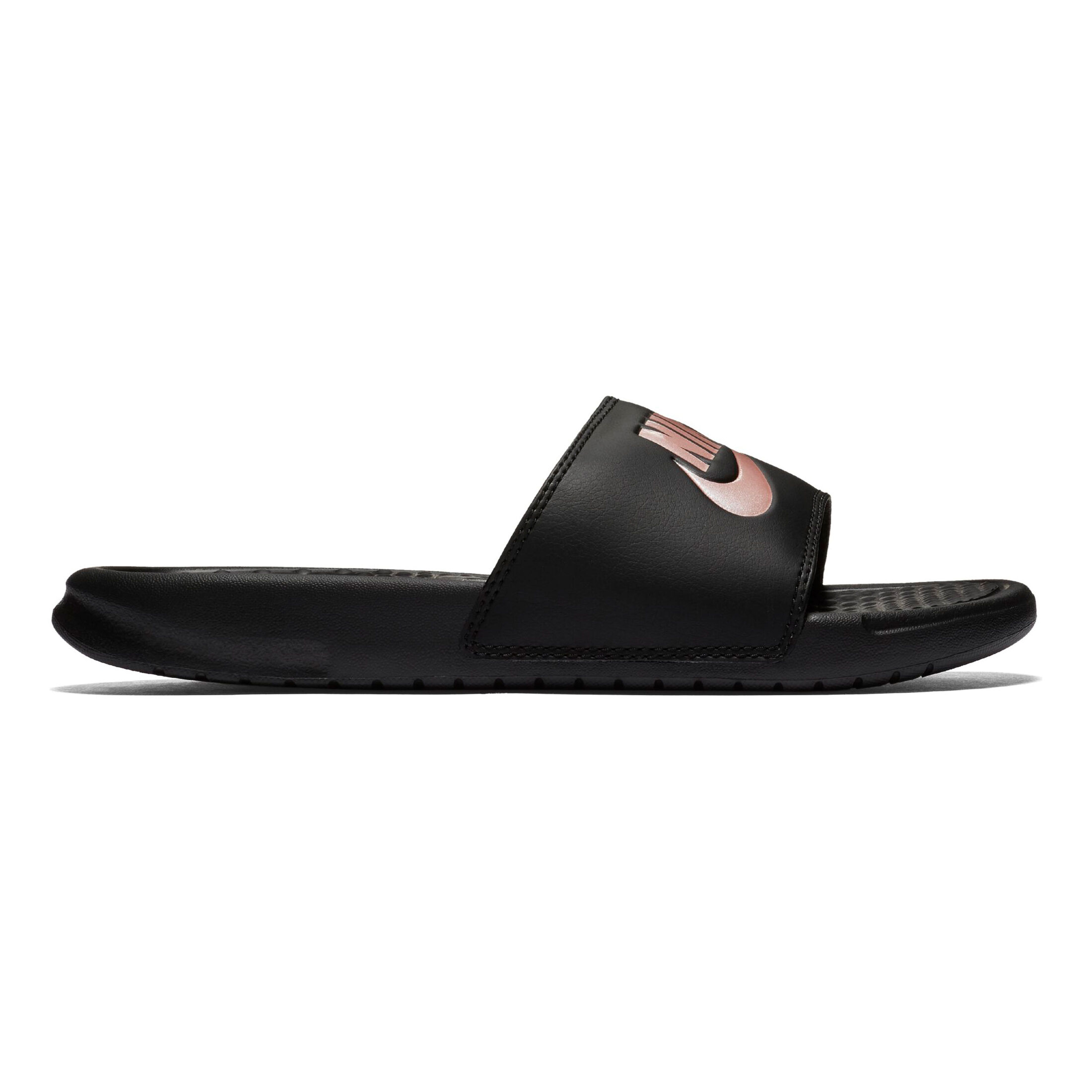 Nike Benassi Just Do It Badslippers Dames Zwart Goud in maat 35 5 online kopen Running Point NL