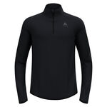 Odlo Kleding Odlo Zeroweight Warm Mid Layer 1/2 Zip Hardloopshirt Heren-Zwart