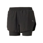 Puma Kleding Puma Run Favorite Woven 2in1 3in Hardloopshorts Dames-Zwart