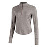 Swift Half-Zip Hardloopshirt Dames-Bruin
