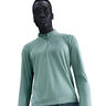 Pacer Half-Zip Longsleeve Hardloopshirt Heren-turkoois, zilver