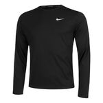 Nike Kleding Nike Dri-Fit Miler Dri-Fit UV Miler Hardloopshirt Heren-Zwart