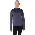 ASICS Kleding ASICS Road Winter Hardloopshirt Dames-Blaugrau
