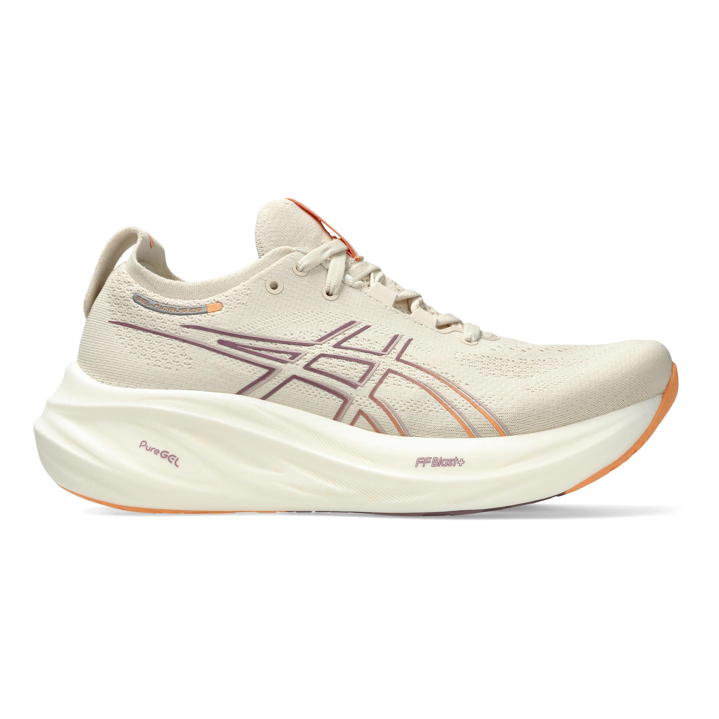 ASICS Gel Nimbus 26 Neutrale Schoen Dames Beige Oranje online kopen Running Point NL