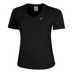 ASICS Kleding ASICS Road V-Neck Hardloopshirt Dames-Zwart