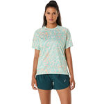 ASICS Kleding ASICS Road Lite-Show Hardloopshirt Dames-Mint,Veelkleurig
