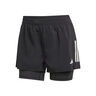Own the Run 2in1 Hardloopshorts Dames - zwart, 
