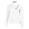 Swoosh Half-Zip Hardloopshirt Dames-Wit