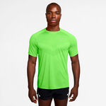 Nike Kleding Nike Stride Tee Hardloopshirt Heren-lichtgroen, zilver