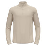 Odlo Kleding Odlo Zeroweight Warm Mid Layer 1/2 Zip Hardloopshirt Heren-Zilver