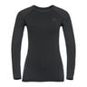 Performance Warm Eco BI Top Crew Neck Longsleeve Dames-Zwart,Antraciet