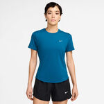 Nike Kleding Nike Swift Tee Hardloopshirt Dames-groen, zilver