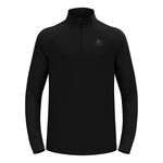 Odlo Kleding Odlo Essential Ceramiwarm 1/2 Zip Hardloopshirt Heren - Zwart