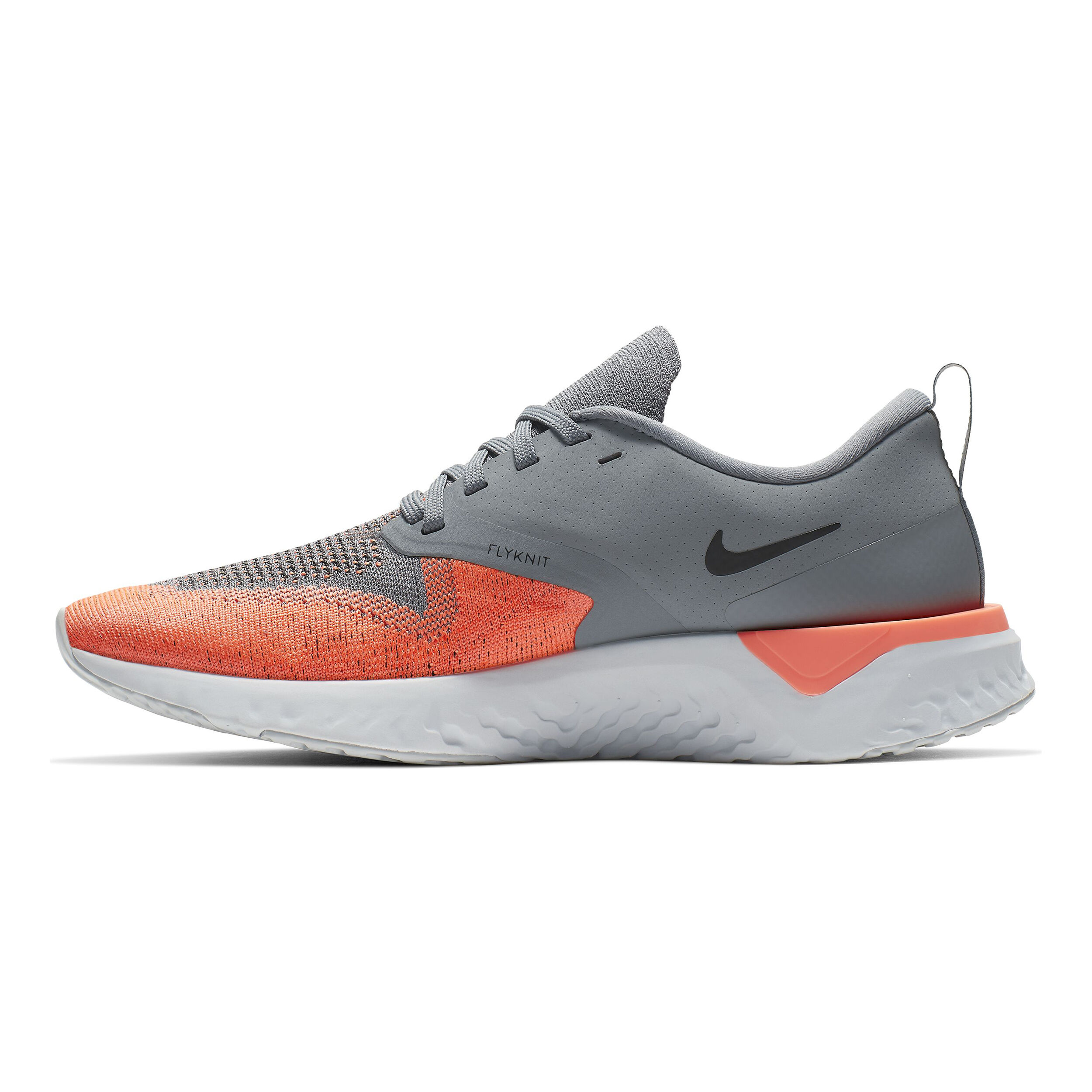 Nike Odyssey React Flyknit 2 Neutrale Schoen Dames Grijs Oranje online kopen Running Point NL