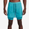 Stride 2in1 5in Hardloopshorts Heren-Turkoois
