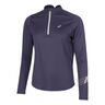Icon 1/2 Zip Hardloopshirt Dames-Donkerblauw