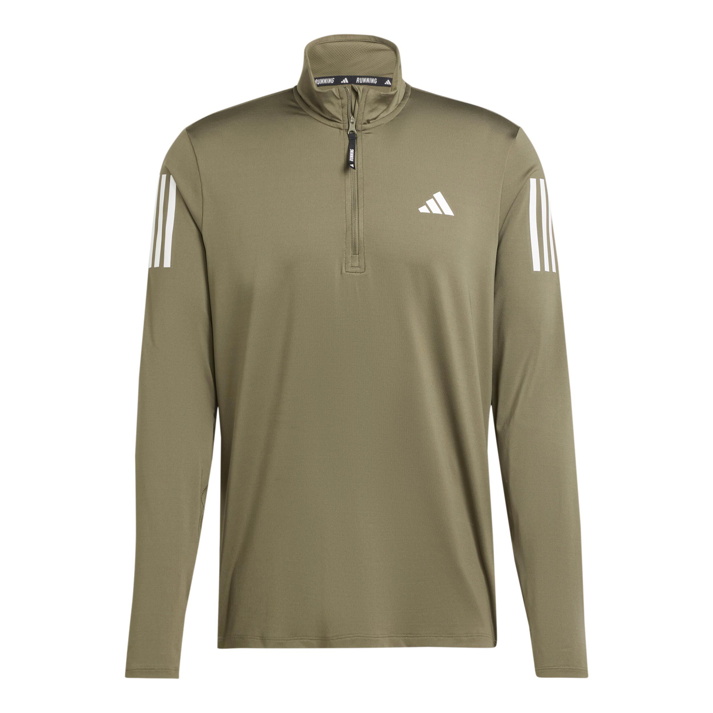 adidas Own The Run Half Zip Longsleeve Hardloopshirt Heren Olijf online kopen Running Point NL