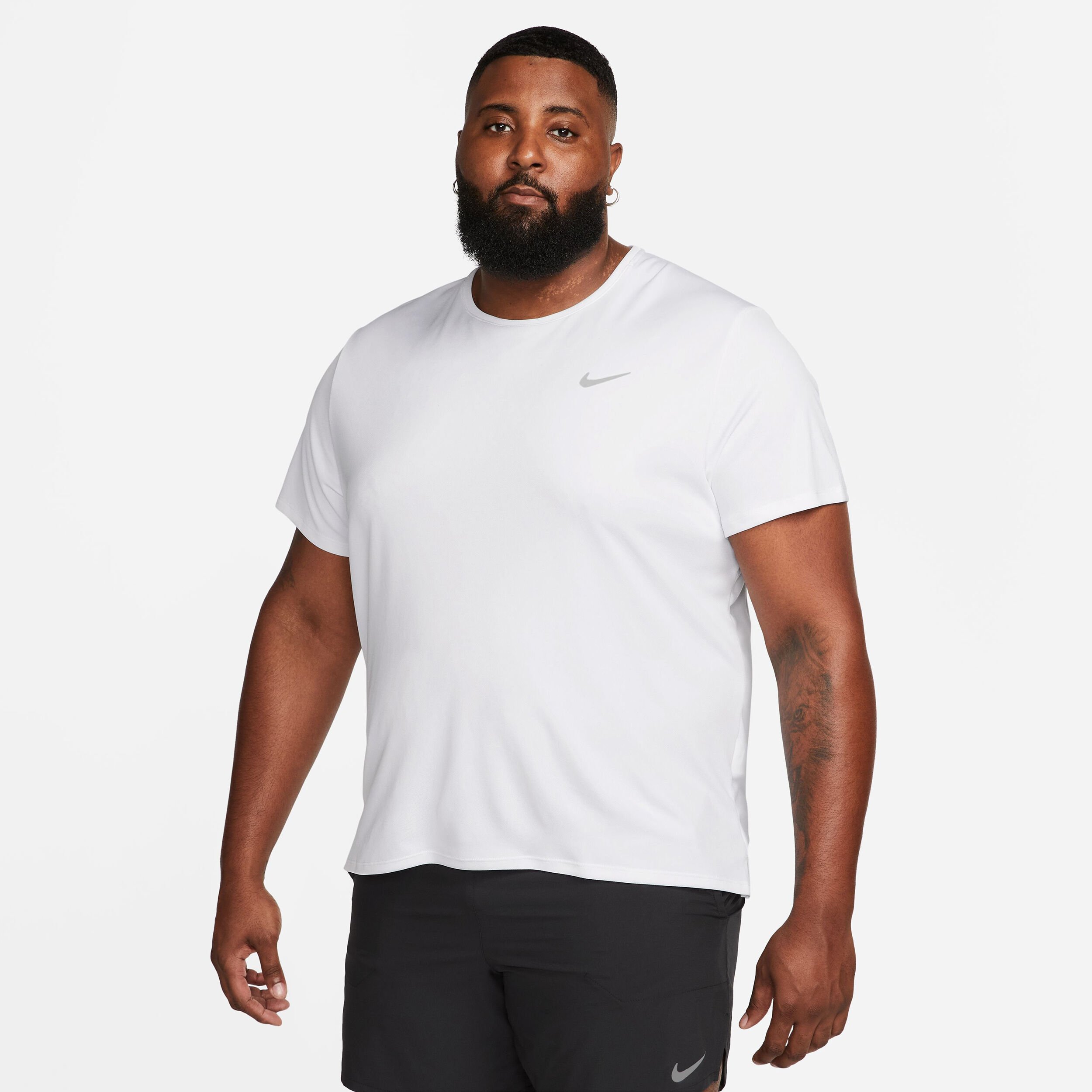Nike Dri Fit Miler UV Hardloopshirt Heren Wit online kopen Running Point NL