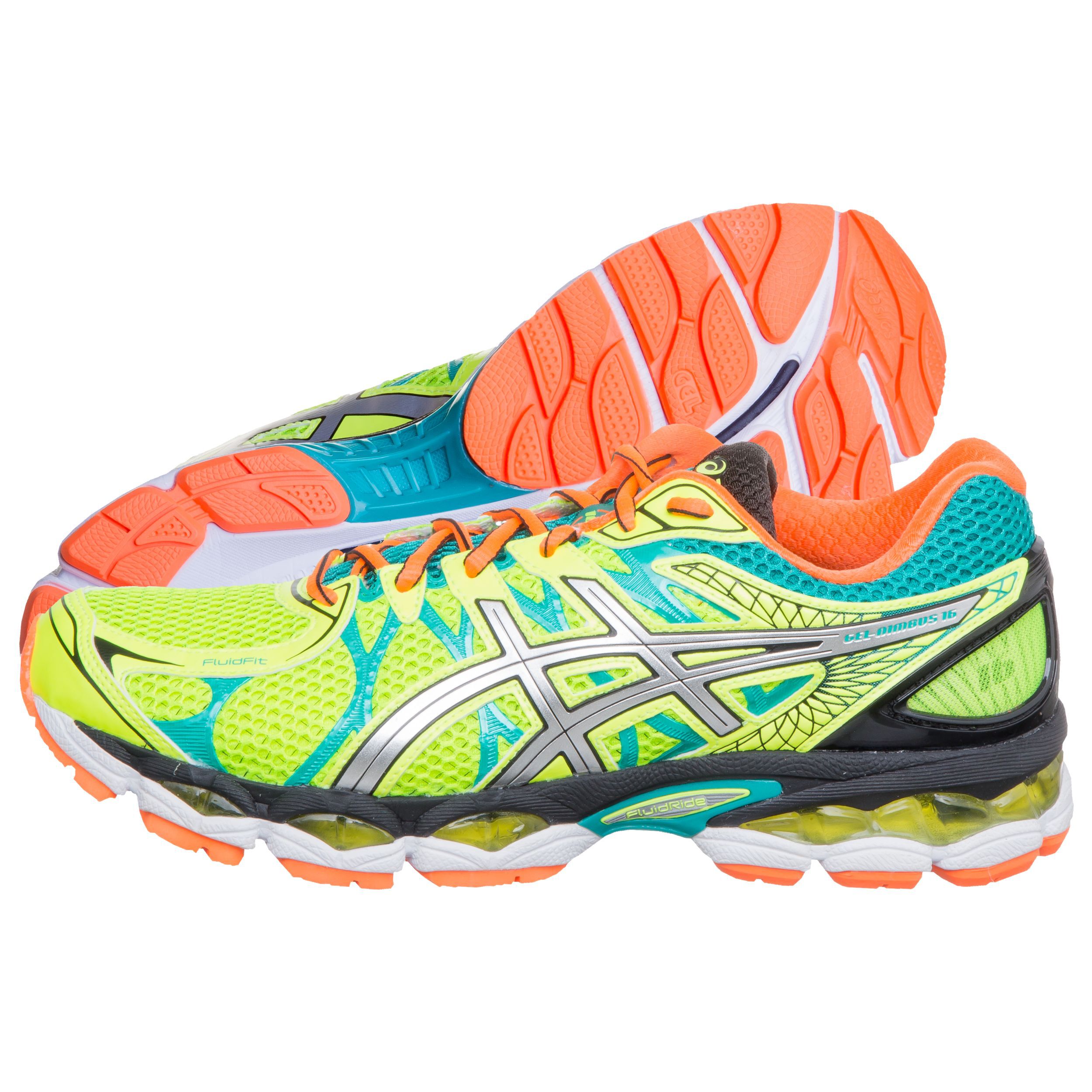 ASICS Gel Nimbus 16 Neutrale Schoen Heren Neongeel Zilver online kopen Running Point NL