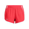 Fly By 3in Hardloopshorts Dames-Rood,Wit