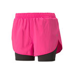 Puma Kleding Puma Run Favorite Woven 2in1 3in Hardloopshorts Dames - pink, zwart