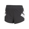 Road To Records 2in Split Hardloopshorts Dames-Zwart,Wit