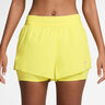 Swift 2in1 Short Hardloopshorts Dames-citroengeel, zilver