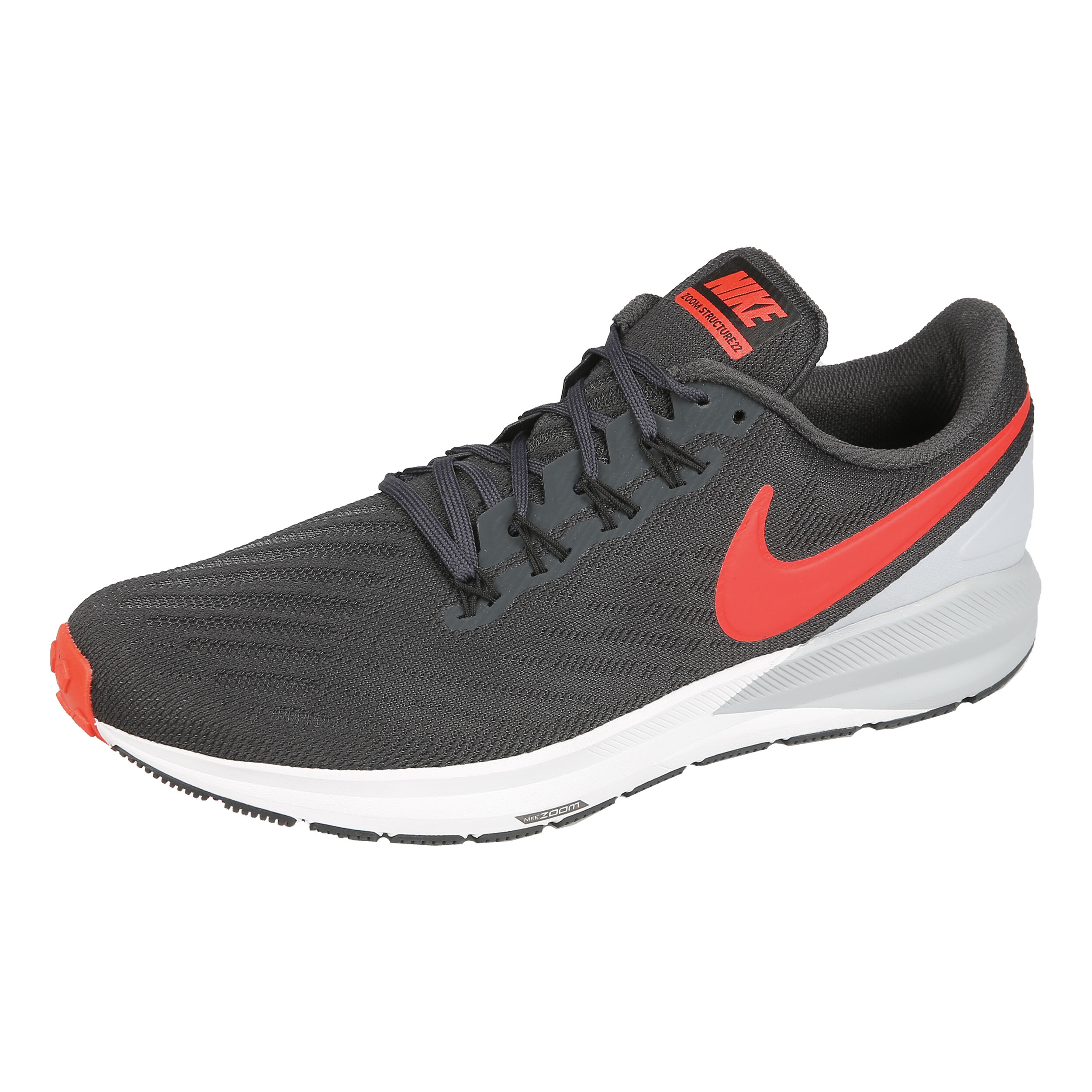 Nike Air Zoom Structure 22 Stabiliteitsschoen Heren Donkergrijs Rood online kopen Running Point NL