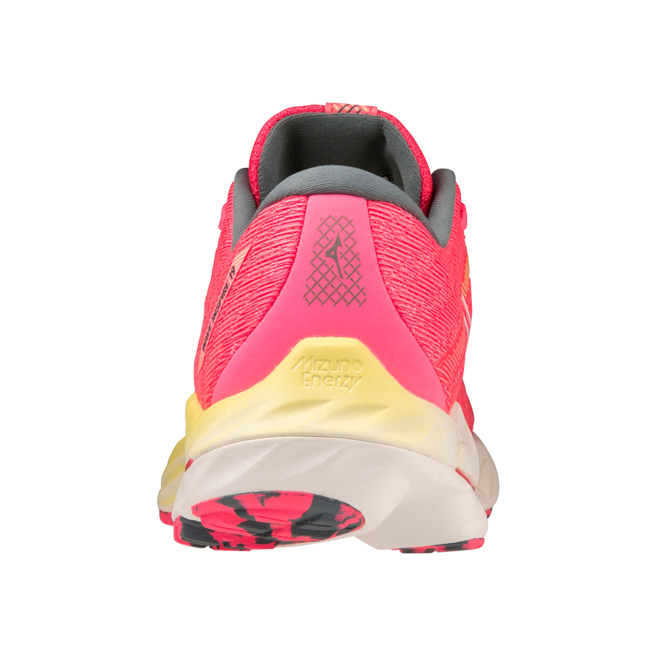 Mizuno Wave Inspire 19 Stabiliteitsschoen Dames Pink Neongeel online kopen Running Point NL